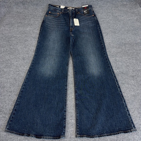 Levi's Denim - Levis Premium Jean Women 31x30 Ribcage Bell Wide Leg Boot Cut Super High Waist